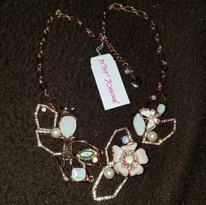 Betsey Johnson Flutterbye Openwork Necklace